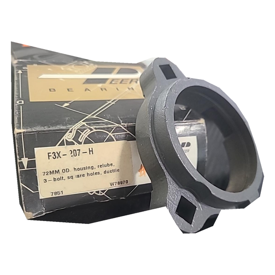 PEER F3X-207-H Three-Bolt Flange Housing – 72 mm – NOS – Housing Only