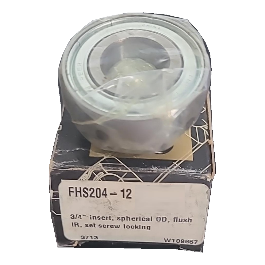 Actual PEER FHS204-12 bearing and original box on white