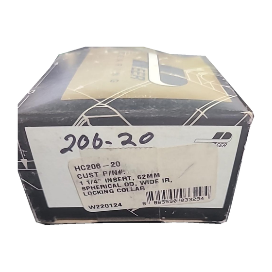 PEER HC206-20 — NOS 1-1/4 inch Insert Bearing — China