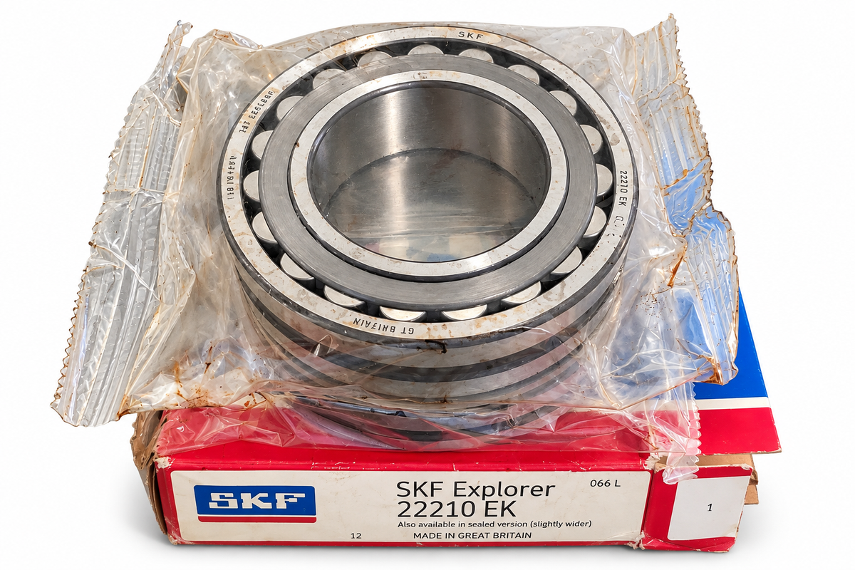 SKF Explorer 22210 EK spherical roller bearing NOS Made in Great Britain
