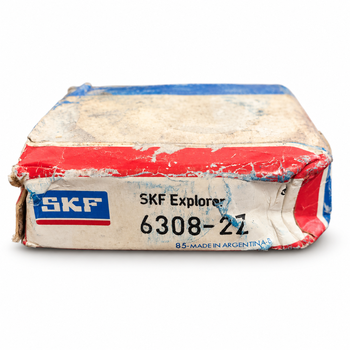 SKF Explorer 6308-2Z original NOS bearing box on white background