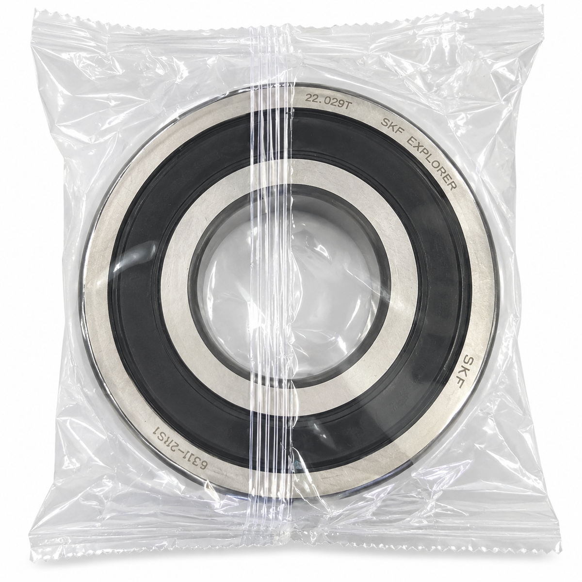 SKF Explorer 6311-2RS1 NOS bearing sealed bag white background