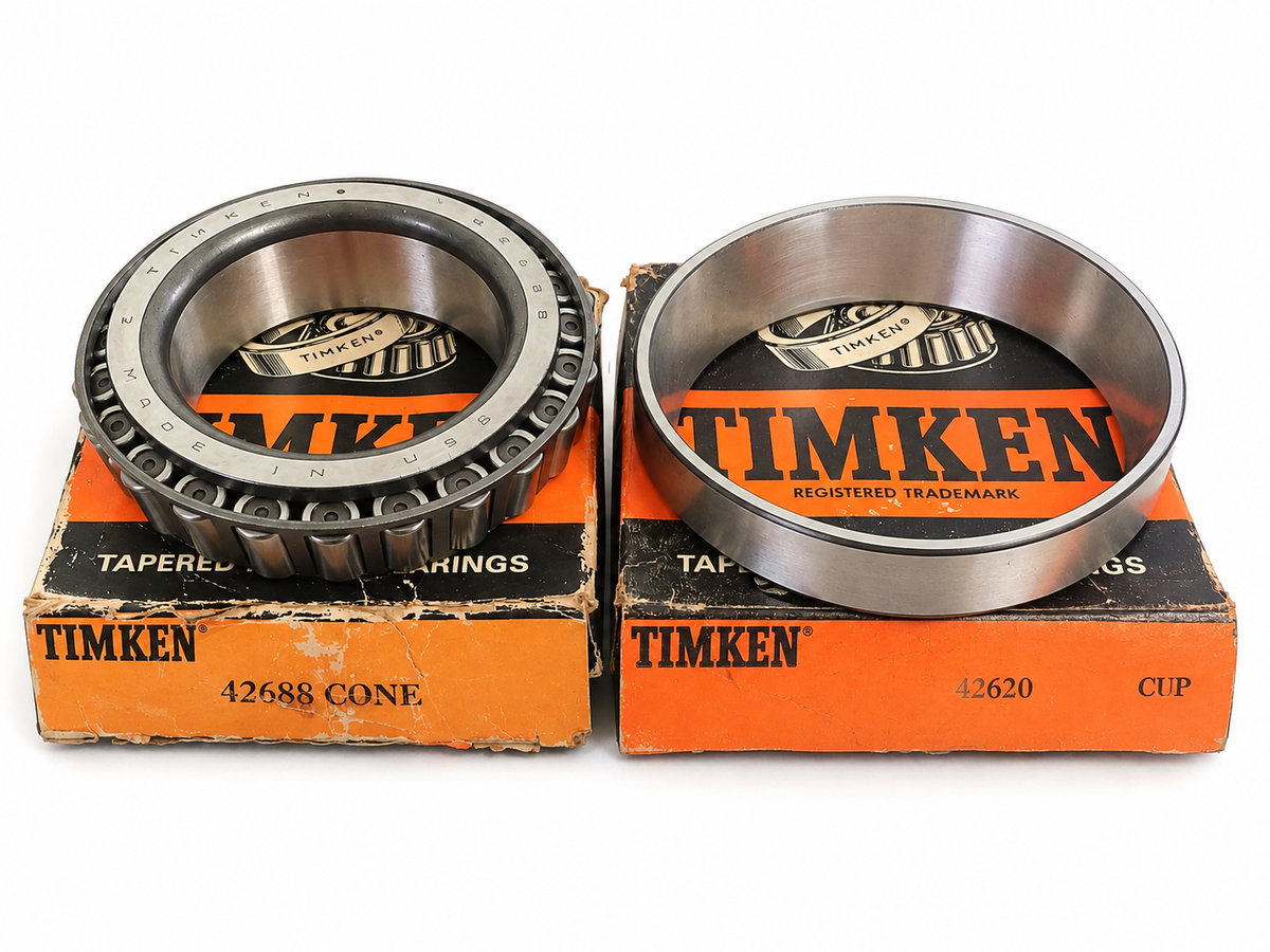 TIMKEN 42688 cone and 42620 cup NOS tapered roller bearing set with original boxes